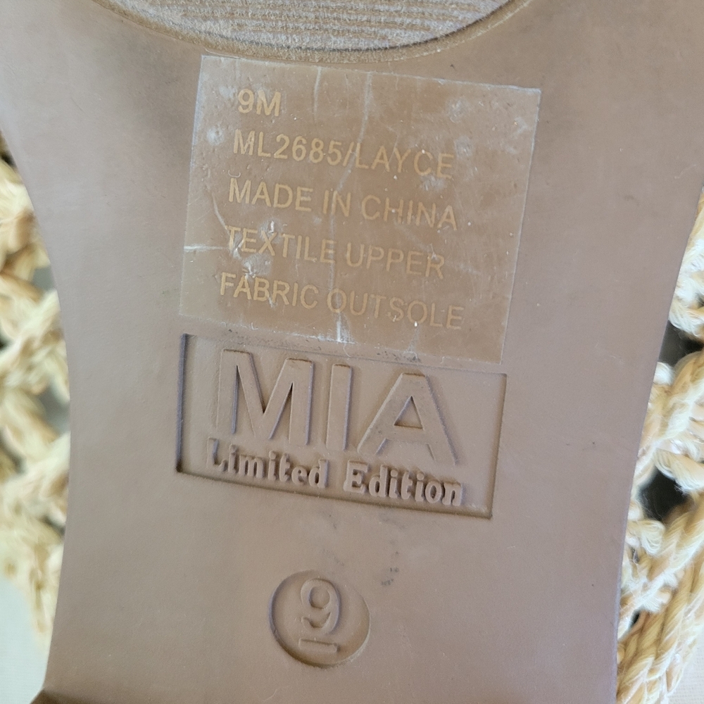 NEW MIA women's layce mule in natural Size 9 - Picture 8 of 8